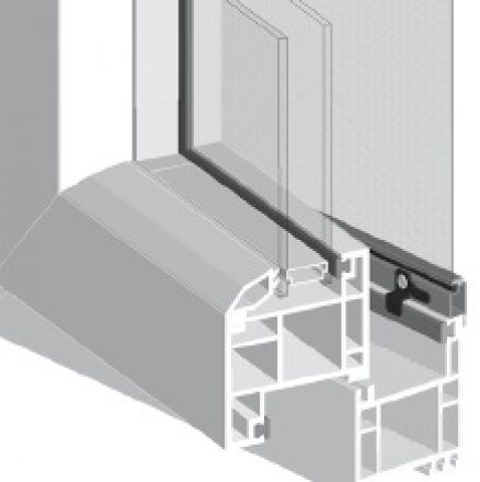 Síť proti hmyzu s límcem 25mm x 10mm na plastová a eurookna