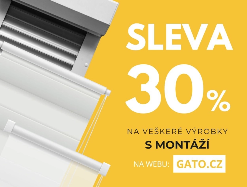 Sleva 30 % na veškeré výrobky s montáží